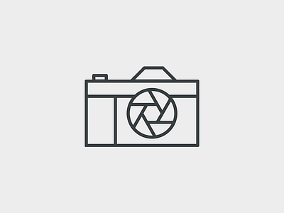 Camera Icon aperture camera icon illustrator line art minimal minimalism personal photographer photography simplistic vector