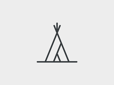 Teepee Icon icon illustrator line art minimal minimalism simplistic teepee tipi vector