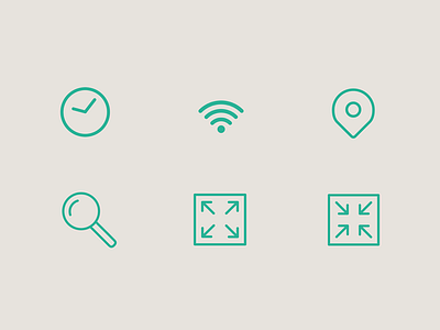 Icons clock icons illustrator line art location minimal search vector zoom in zoom out