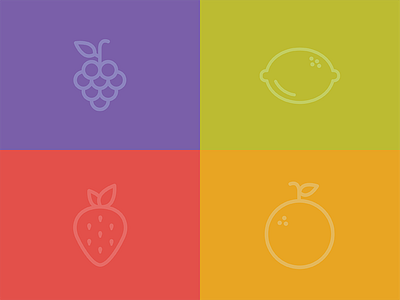 Fruit fruit grapes icons illustration illustrator lemon lime orange strawberry