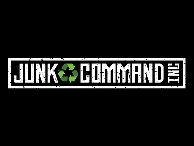 Junk Command Logo eco friendly identity junk logo recycling texture type