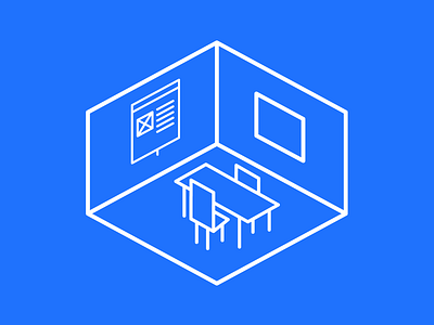 Office Blueprint blueprint icon icon artwork illustration illustrator minimal office outline vector