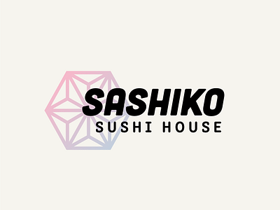 Sashiko Sushi House asanoha branding gradient hemp icon icons illustration illustrator japanese food line art minimal restaurant sashiko sushi vector
