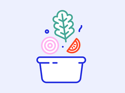 Salad icon icons illustration illustrator line art minimal onion outline salad tomato vector