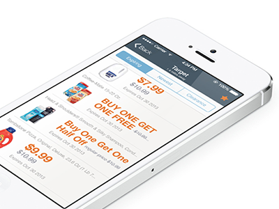 iPhone Shopping App ios7 iphone mobile product list shopping ui