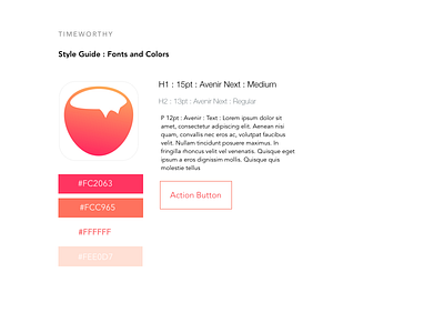 TimeWorthy Style Guide logo ui visual design