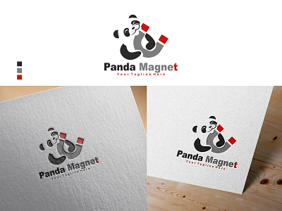 Panda Magnet Logo app branding design icon illustration logo typography vector