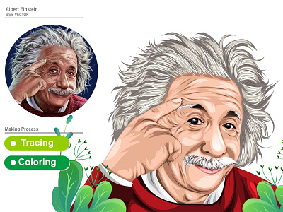 Albert Einstein Style Pop Art Vector branding design graphic design icon illustration