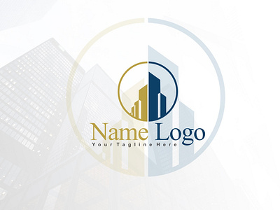 Logo initials O simple vector building shape