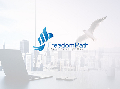 Freedom Financial Logo Design. Financial Logo Design Template. bird logo visit