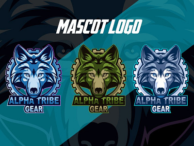 Wolf mascot Esport logo vector 3d animation shield