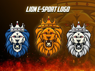 king lion mascot esport logo design branding design graphic graphic design icon illustration logo vector