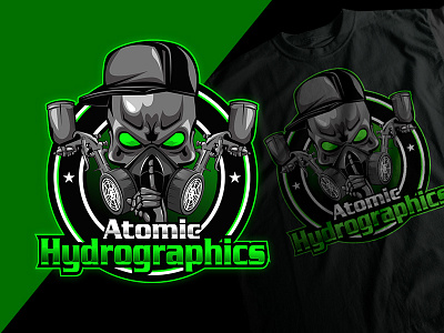 Skull And Gun Spray Logo