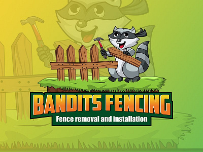 Modern raccoon bandit logo design vector