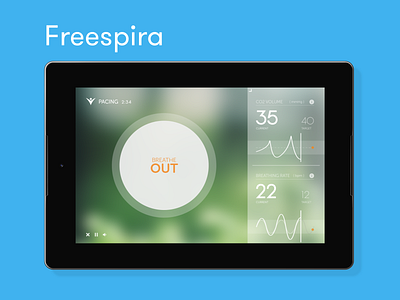 Freespira branding healthcare tablet tablet app ui