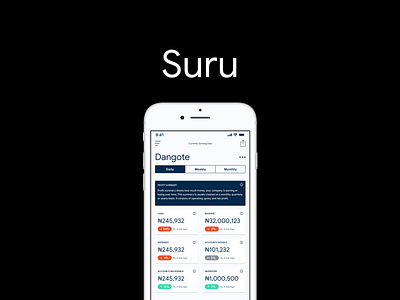 Project Suru business health financial ui ux