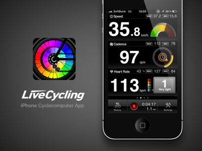 Livecycling app design icon interface iphone logo ui ux