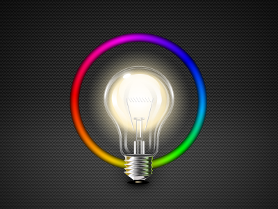 Bulb app design icon illustration iphone
