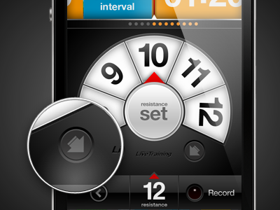 LiveTraining - Resistance app design interface iphone ui ux