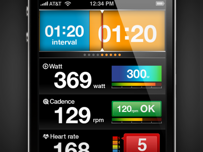 LiveTraining - Interval Mode app design interface iphone ui ux