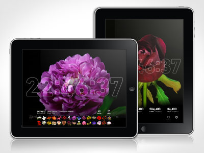 Bloomclock Retina iPad App app apple clock design flower ipad retina time ui ux