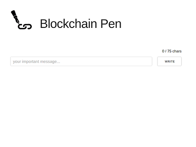 Blockchain Pen bitcoin blockchain immutable important messages pen writing