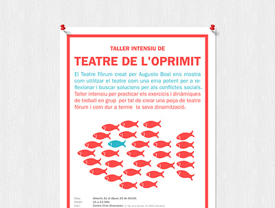 Theatre Workshop graphic poster design theatre vector illustration