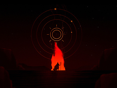 YHWH preview c4d design fire illustration solar system yhwh yhwhprohect