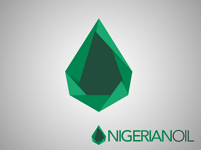 Nigerian Oil Logo droplet graphic green logo logotype