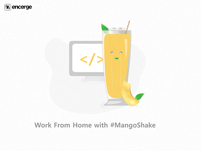 Work From home with Mango Shake code codeart coding design doodle doodle art doodleart graphic design graphicdesign illustration illustration art mango mango shake vector work work from home