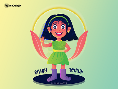 Zooey | Cheerful Girl cartoon character cartoon illustration cheerful girl character girl illustration happy girl illustration illustration art