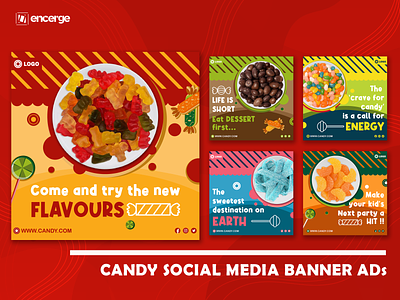 Candy Social Media Banner branding candy candy banner candy social media banner graphic design social media banner social media post