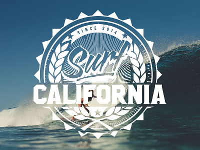 Logo Design for Surf California branding graphic design graphic tee logo logodesign mens fashion menswear surf surfing vintage