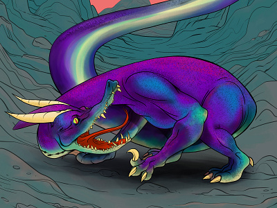 Flightless dragon character character design dragon fantasy illustration illustration agency