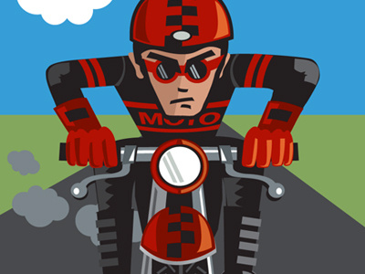 Vector Rider illustrator motorcycle poster vector