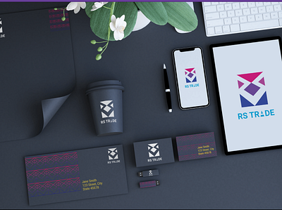 Branding of RS Trade Company branding business card design graphic design logo stationary