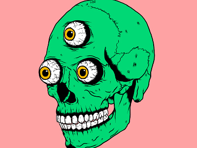 Third Eye Wall Art artwork darkart design horror art illustration illustrations illustrator procreate skull skulls