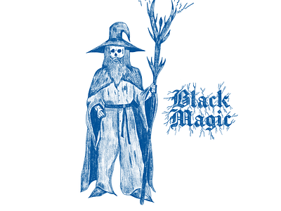 Black Magic illustration magic pencil sketch procreate sketch wizard