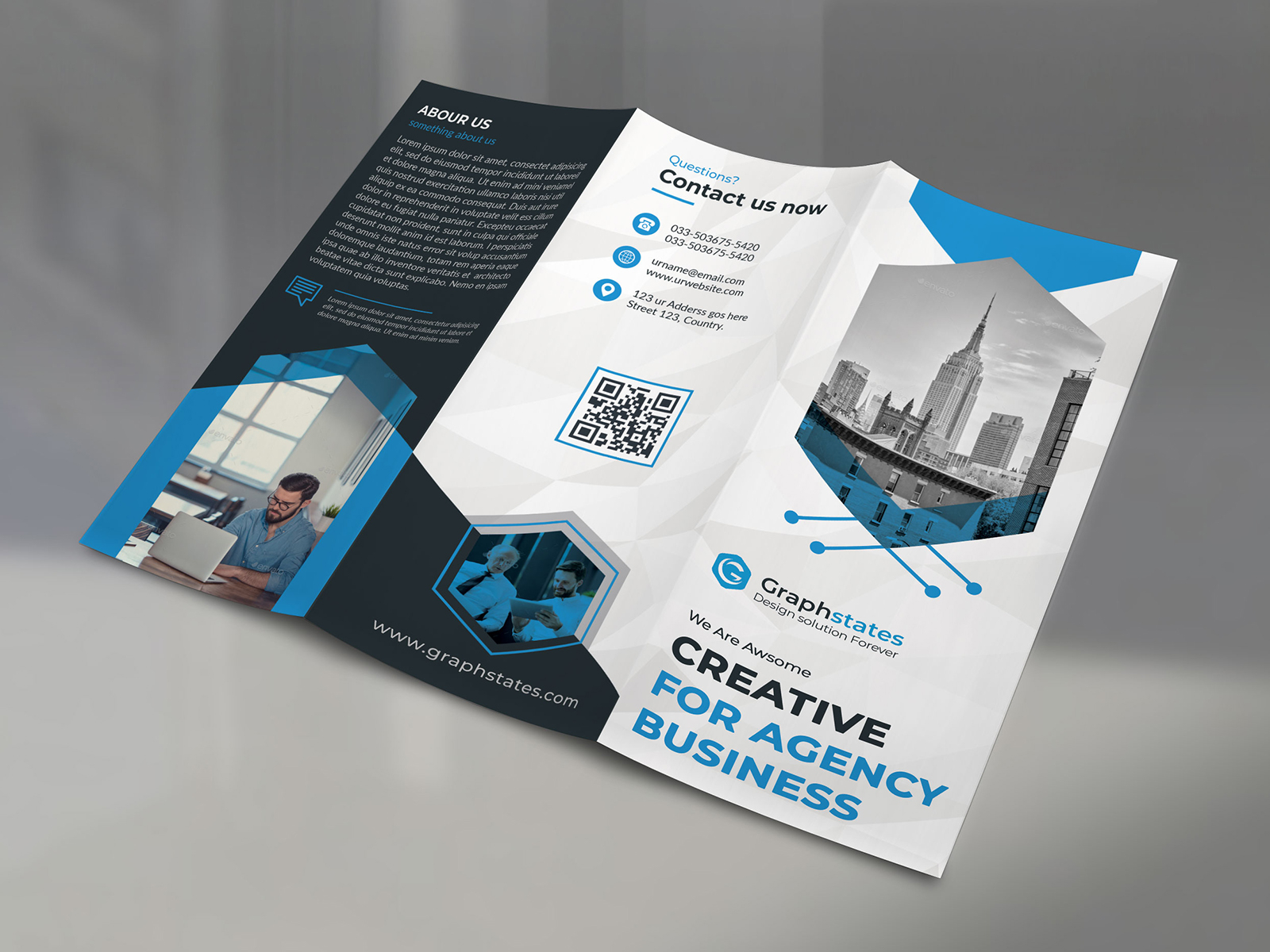 Corporate Trifold Brochure Design. by Graphstates on Dribbble