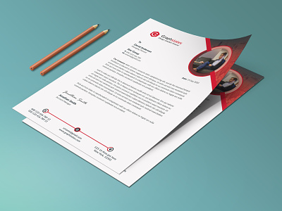 Corporate Letterhead Design. card design flyer letterhead design