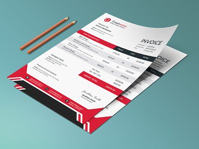 Business Invoice Template. flyer invoice design letterhead design