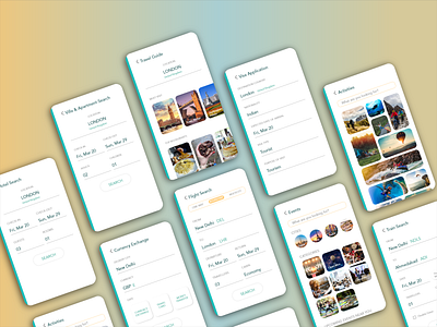 Bermuda - UX / UI Design activities app behance currency exchange designing flights gradient graphic gang graphicdesign graphics home screen hotel landing page mobile travel app travel application villa visa visual design xd design