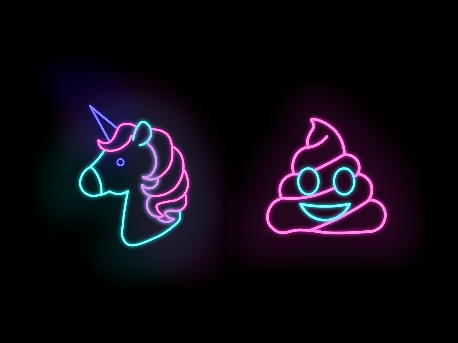 Neon Emoji Set by Tarannum Sehgal on Dribbble