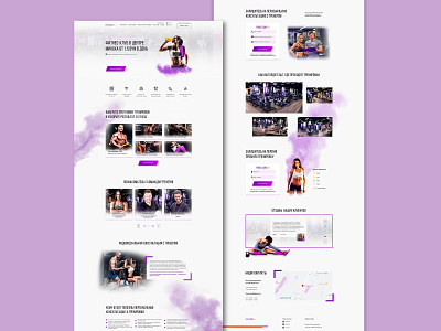 Landin page for Sport Club — Fitness Zone 88