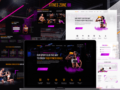 Landin page for Sport Club — Fitness Zone 88 design ui ux web