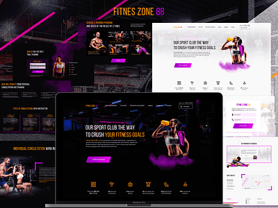 Landin page for Sport Club — Fitness Zone 88