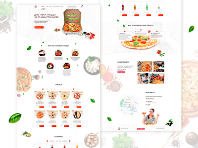 Landing Page concept for the Pizza delivery service - Pizza Boom design typography ui ux web website