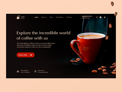 Landing page for Coffee Shop