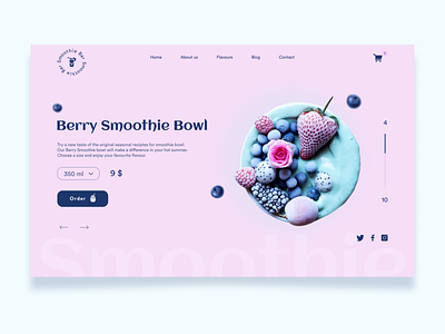 Smoothie Bowl concept design typography ui ux web webdeisgn website