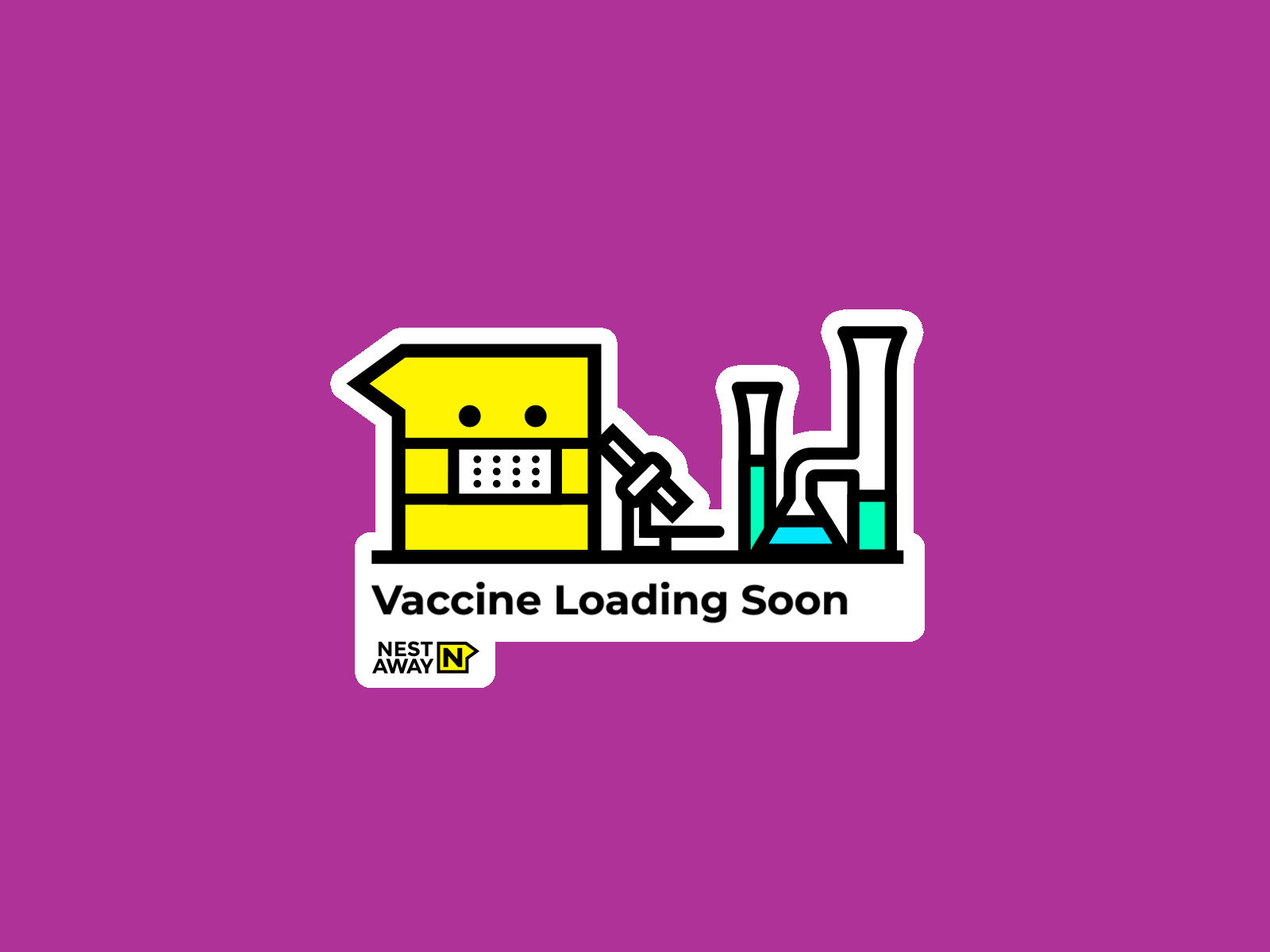 Covid Vaccine Loading animation branding design flat gif animation illustration minimal web